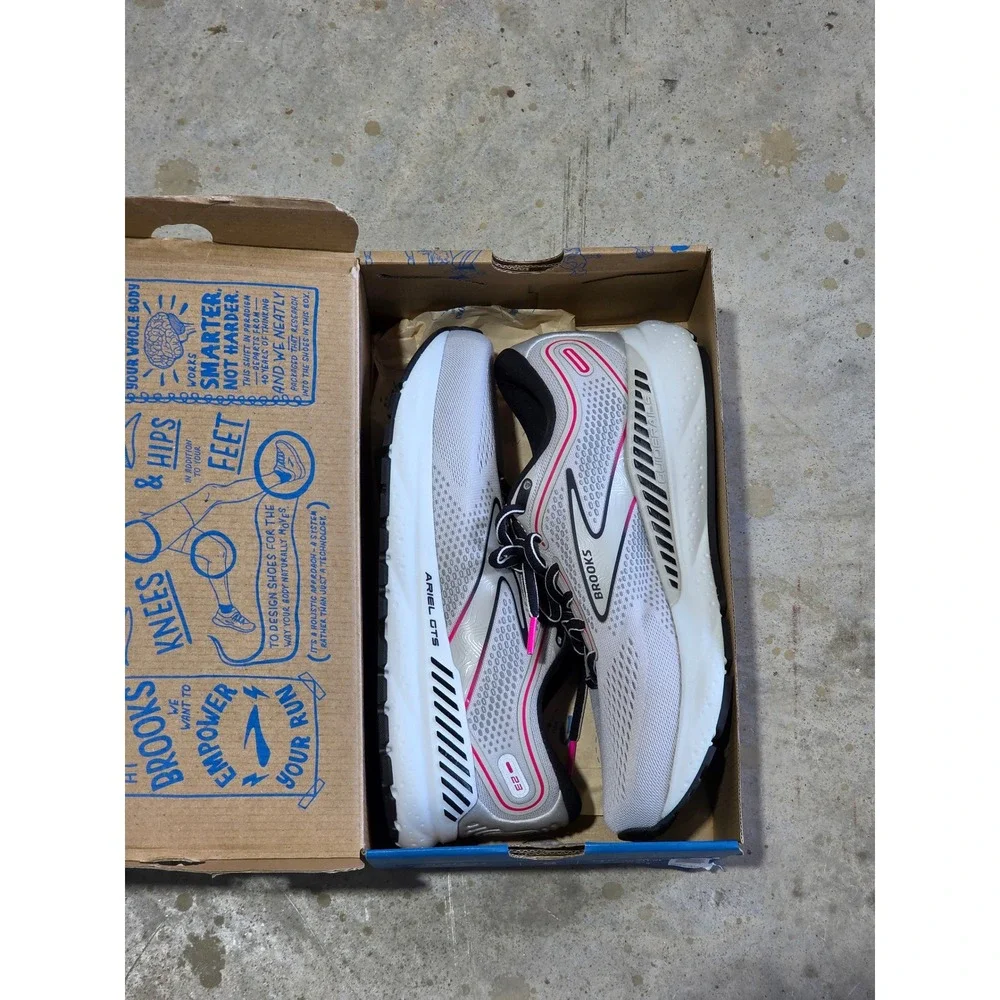 Brooks Ariel GTS 23 Womens Running Shoes Grey Black Pink 120390 1B 078 Size 9